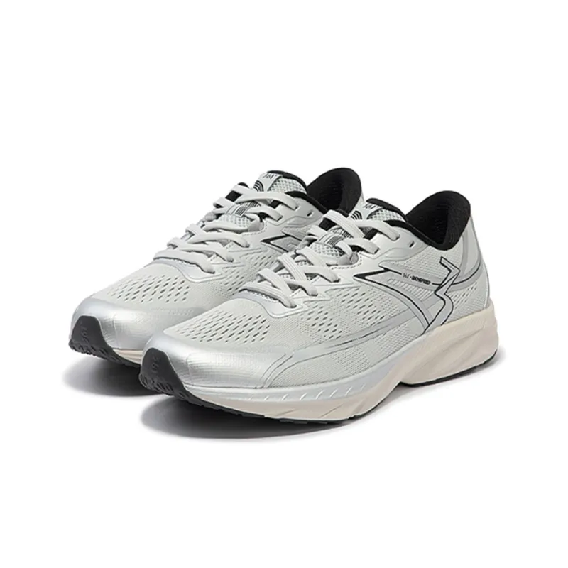 361° Anti Slip And Wear Resistant Breathable Low Top Running Shoes Men's Gray Silver-2