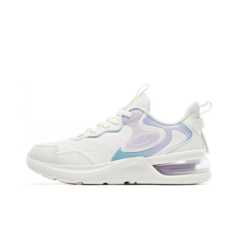 QIAODAN Anti Slip And Wear Resistant Water Resistant Low Top Running Shoes Women's White Purple-0