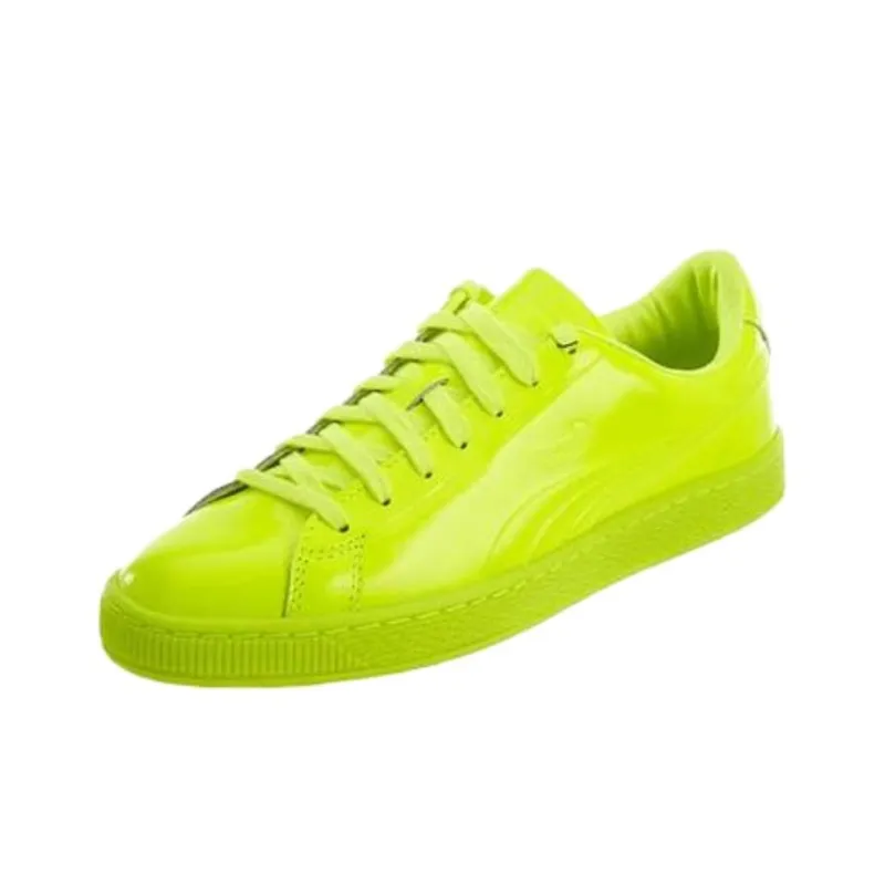 PUMA Basket Classic Patent Emboss Safety Yellow-2