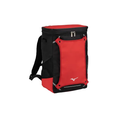 Mizuno Synthetic Leather Backpack Medium Size Unisex Red