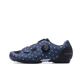 SANTIC Support Wear-Resistant Lightweight Breathable Slip-Resistant Low-Top Cycling Shoes Women's Cyan White Audrey