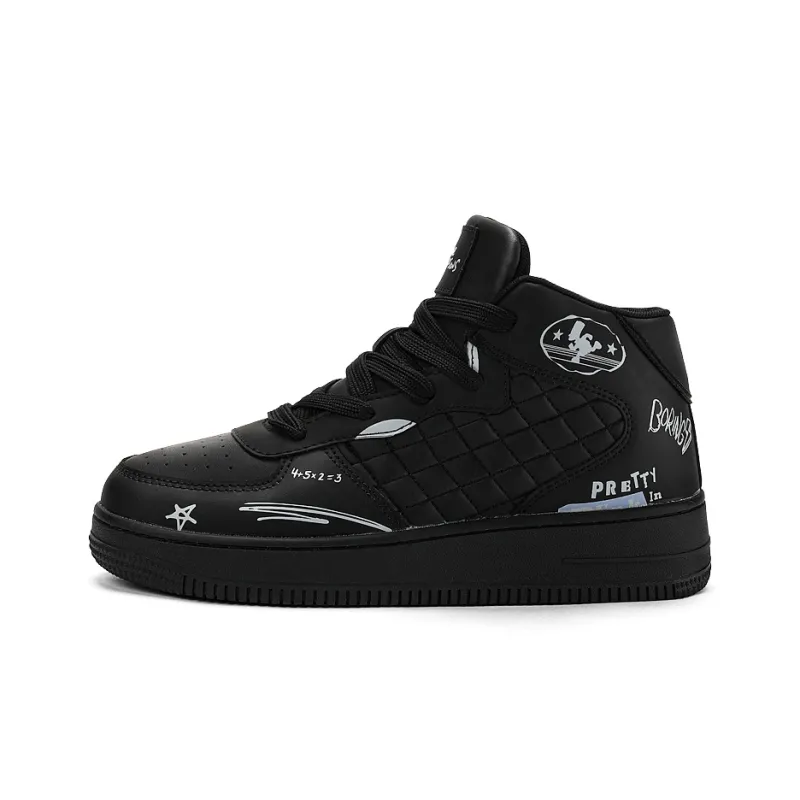 The Simpsons Skateboard Shoes Unisex High Top White/Black/Black & White-7
