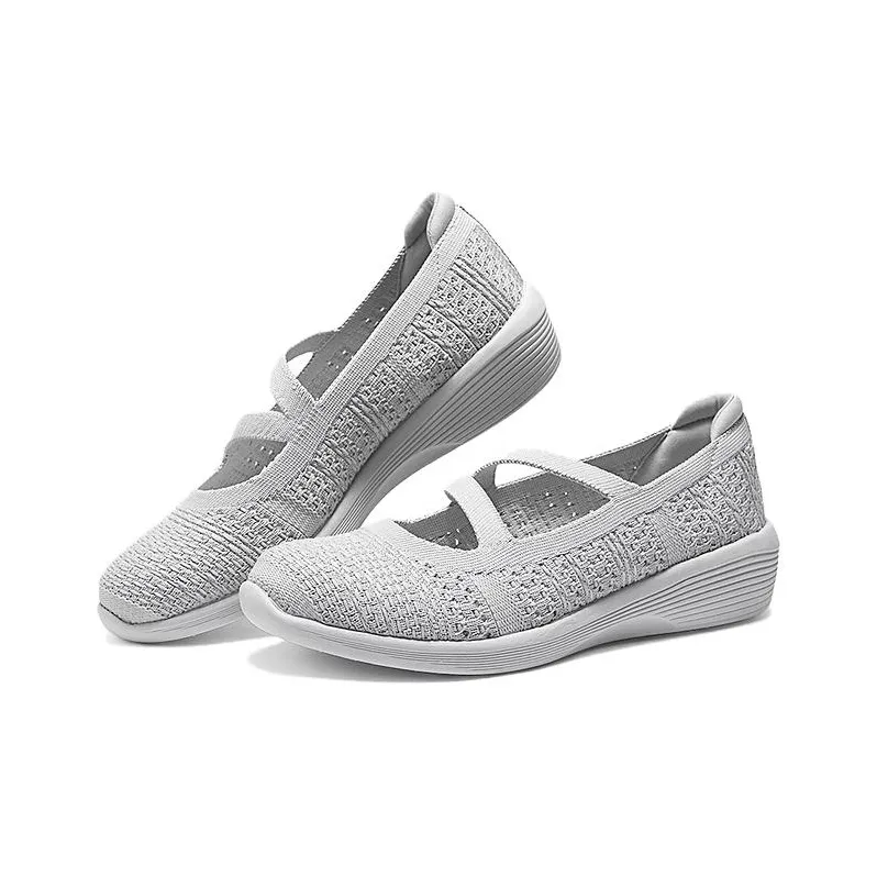 Skechers Anti Slip Wear Resistant Low Top Casual Shoes Women's Light Gray-2