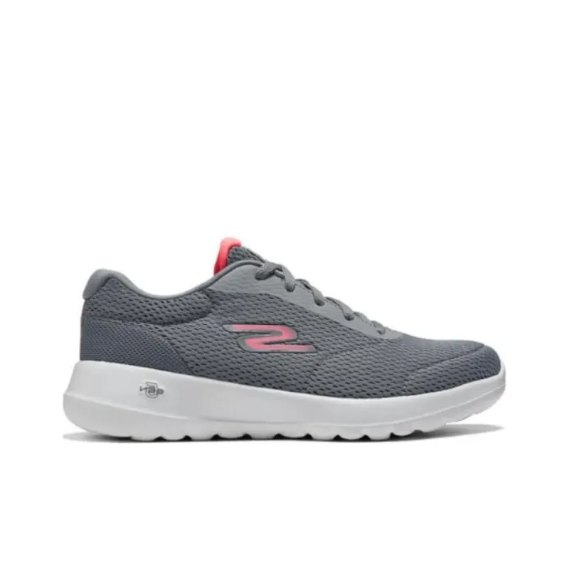Skechers Cushioned Slip Resistant Low Top Casual Shoes Women's Gray Pink-1