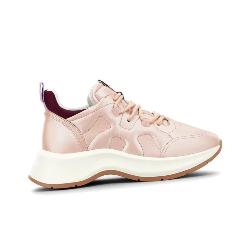 HOGAN H585 Low Top Platform Shoes Women's Pink-2