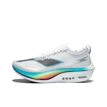 LiNing Feidian 4 Elite Cushioning Anti Slip Wear Resistant Breathability Low Top Running Shoes Unisex White
