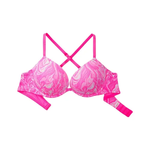 Victoria's Secret PINK 2805 Gathering Style WEAR EVERYWHERE PUSH-UP BRA Collection Bra Women's Pink Tie-Dye