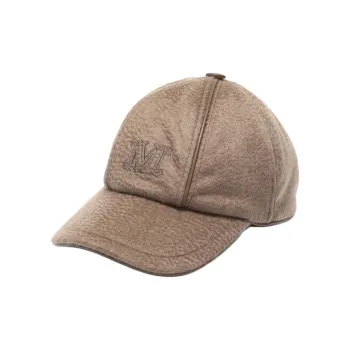MaxMara Wool Blend Baseball Caps Men's Brown