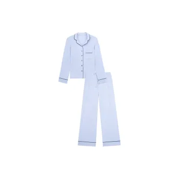 Victoria's Secret Modal Long Pajama Set/Blue Crescent Pajama Set Women's Blue Purple