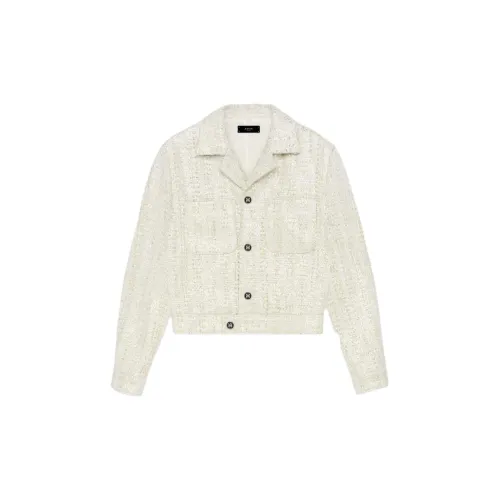 AMIRI Jackets Men Snowflake Gypsum White