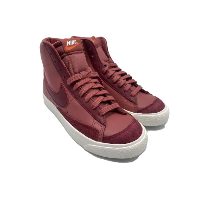 Nike Blazer 77 Anti Slip Wear Resistant Mid Top Skateboard Shoes Women's Red-2