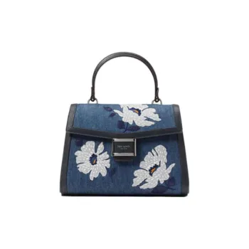 Kate Spade Katy Denim Shoulder Bag Crossbody Bag Handbag Medium Size Women's Winter Night Multicolor
