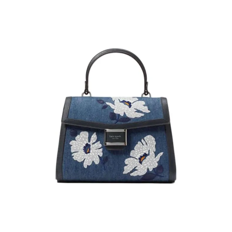 Kate Spade Katy Denim Shoulder Bag Crossbody Bag Handbag Medium Size Women's Winter Night Multicolor-0