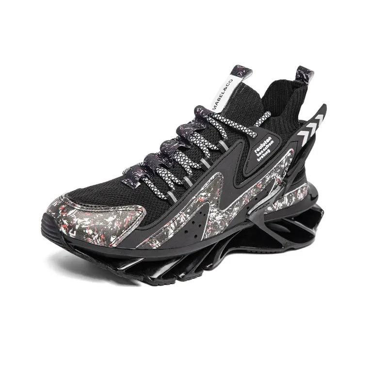 MABEL&CO Anti-Slip And Wear-Resistant Height Increasing Rebound High-Top Running Shoes Men's-1