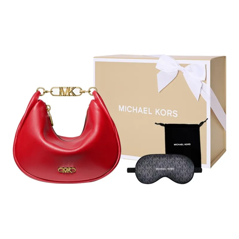 MICHAEL KORS Leather Handbag, Shoulder Bag Women's Total Crimson Color-6