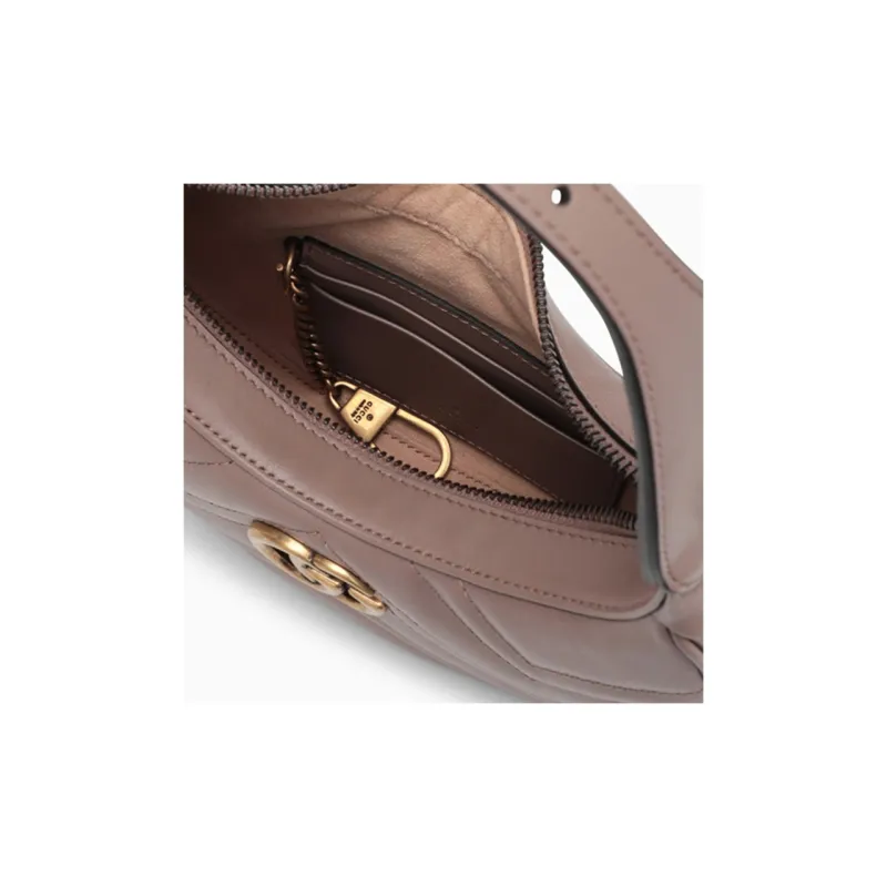 GUCCI Leather Crescent Bag Shoulder Bag Women's Leather Pink-3