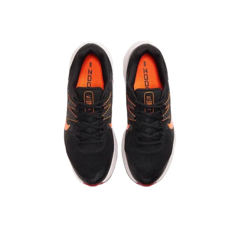 Nike Zoom Span 3 Cushioning, Wear Resistant Low Top Casual Running Shoes Unisex Black Red-3