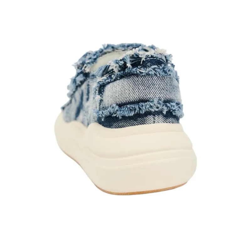 ZARA Low Top Skateboard Shoes Women's Blue White-4
