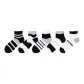 5 Pack (Gray Toe Middle Pinstripe+Gray Heel Black White Stripes+Black Toe Light Gray Heel+Black Heel Black White Stripes+Black Toe Black & White)