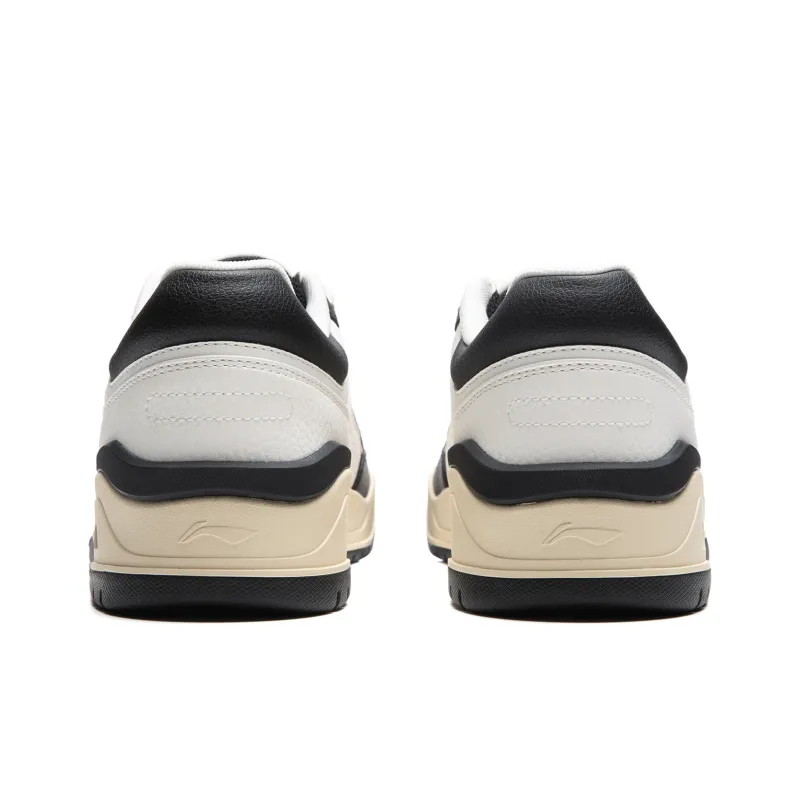 LiNing Moon White 2.0 Slip Resistant, Abrasion Resistant, Breathable Low Top Skateboard Shoes Men's White Black-5