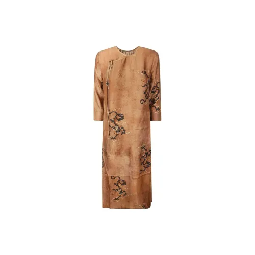 UMA WANG Long-Sleeved Dresses Women's Brown