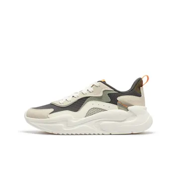 361° Yunshu 4.0 Abrasion Resistant Slip Resistant Low Top Running Shoes Men's White Gray Beige