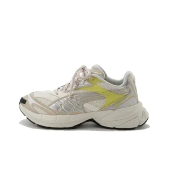 PUMA Velophasis Technisch Slip-Resistant Low-Top Casual Shoes Unisex Ecru Silver