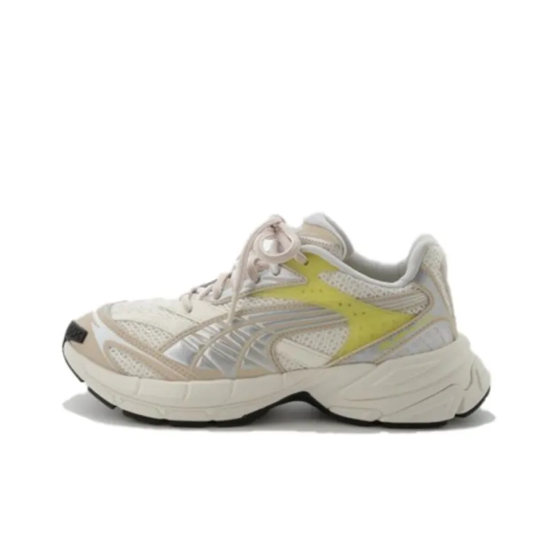 PUMA Velophasis Technisch Slip-Resistant Low-Top Casual Shoes Unisex Ecru Silver-0