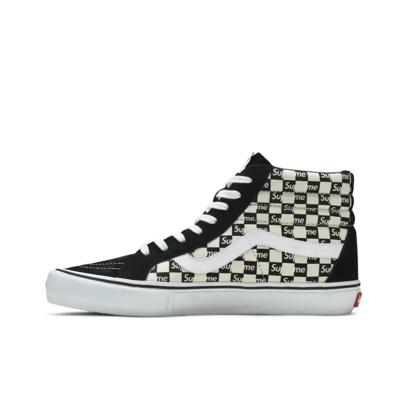Vans Supreme X Sk8 Hi Pro 'Checkered Black'-0
