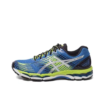 Asics GEL Nimbus 17 Cushioning, Slip Resistant, And Abrasion Resistant Low Top Running Shoes Men's Blue Yellow