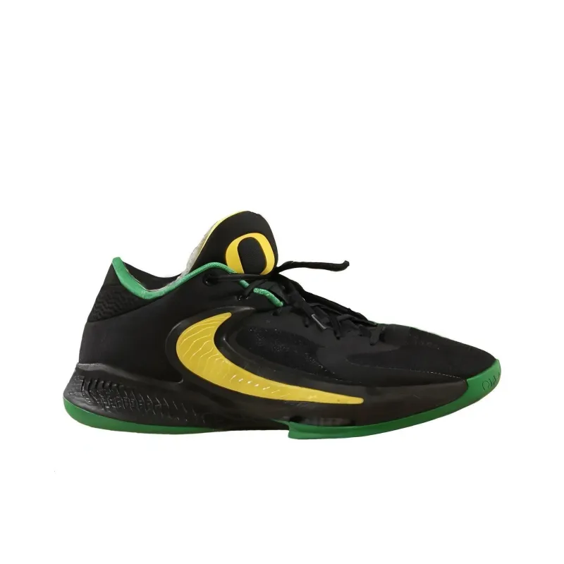 Nike Freak 4 Zoom 'Oregon' Letter Bro 4 Durable Breathable Low Top Basketball Shoes Men's Black Yellow Green-1