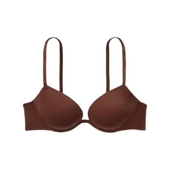 Victoria's Secret PINK 2805 Gathering Style WEAR EVERYWHERE PUSH-UP BRA Collection Bra Women's Dark Brown