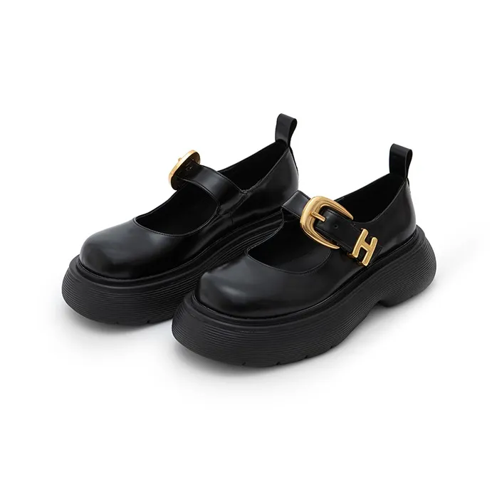 HERLIAN Platform Mary Jane Shoes Women's Black-1