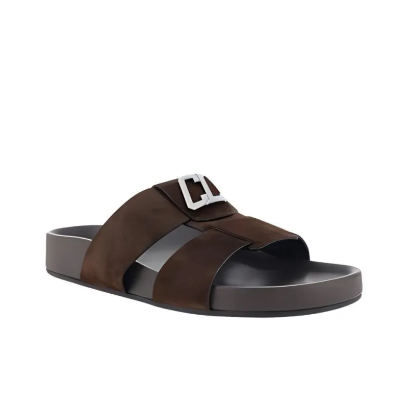 CL LUBOTING Slide Slippers Men's Brown-2