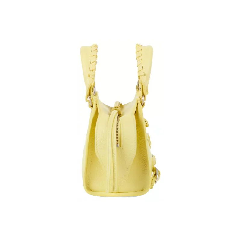 Balenciaga Neo Classic Cow Leather Handbag Mini Women's Yellow-4