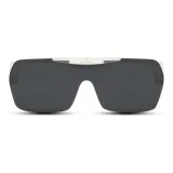 Matte White Frame with Black Gray Lens