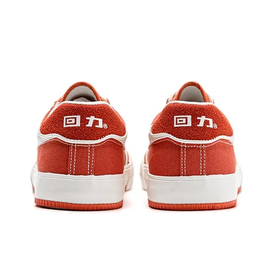 Warrior Wear resistant, Lightweight, Breathable, And Non slip. Low Top Canvas Shoes Unisex Rusty Red Beige-4