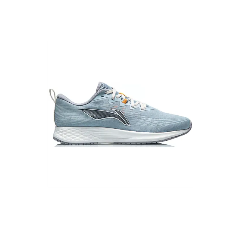 LiNing Red Hare 4 Cushioned Slip Resistant Breathable Low Top Running Shoes Men's Gray Blue-1