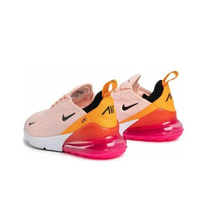 Nike Air Max 270 Cushioning Anti Slip And Wear Resistant Low Top Running Shoes Women's Pink-3