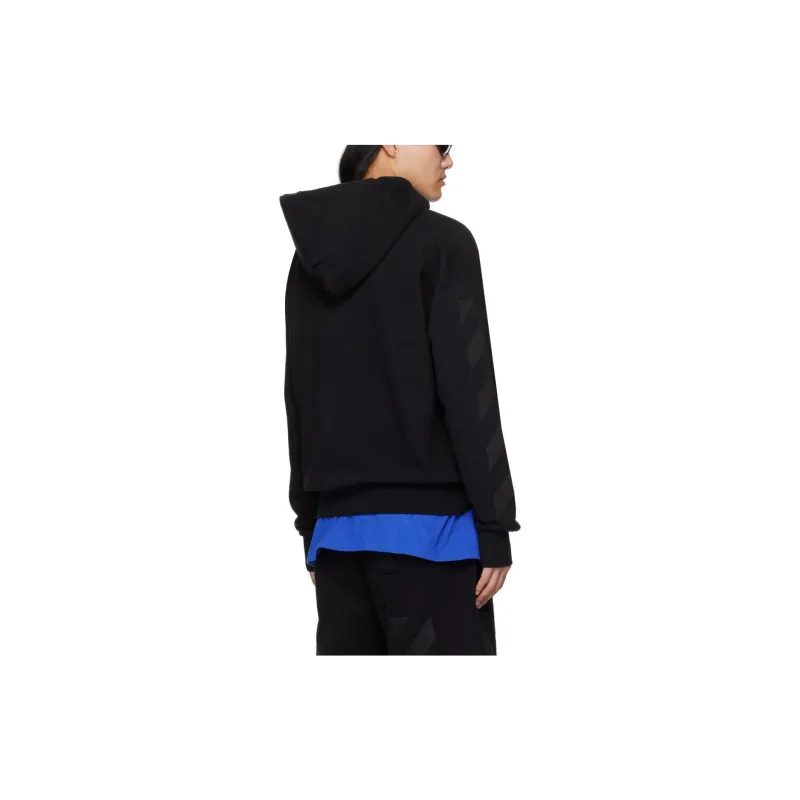 OFF-WHITE Logo-embroidered Cotton Hoodie-1