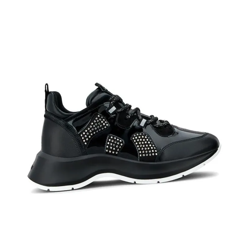HOGAN Cushioning, Slip Resistant, Abrasion Resistant Coverage Low Top Casual Shoes Women's Black-1