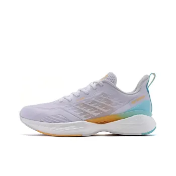 QIAODAN Popularity 11 Cushioned Slip-Resistant Low-Top Running Shoes Men's White/Orange