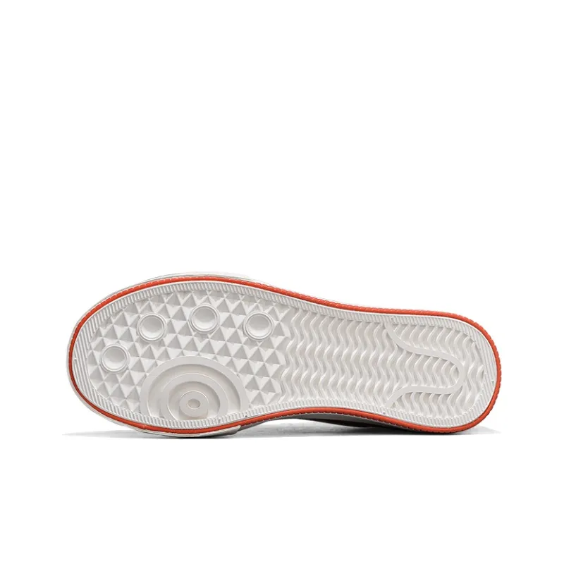 Warrior Wear resistant, Lightweight, Breathable, And Non slip. Low Top Canvas Shoes Unisex Rusty Red Beige-5