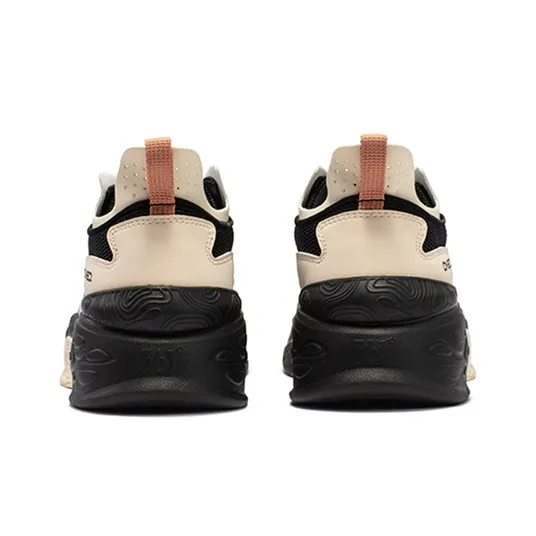 361° Karst Anti Slip Wear Resistant Low Top Casual Shoes Women's Beige Black-3