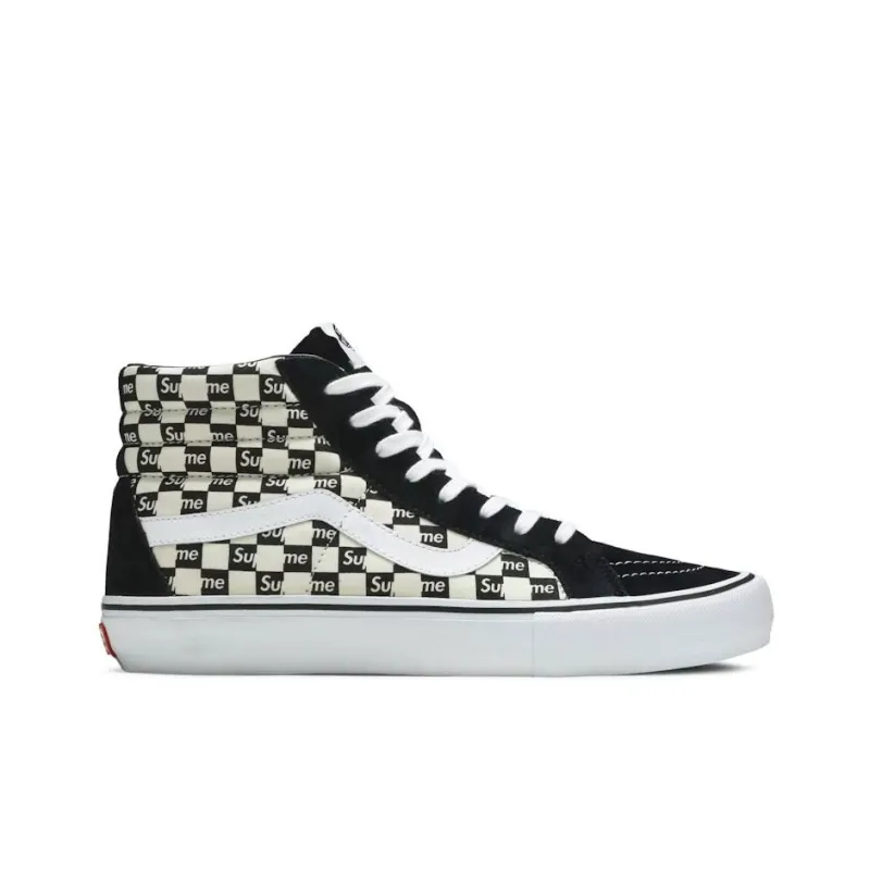Vans Supreme X Sk8 Hi Pro 'Checkered Black'-1