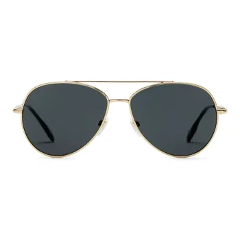 Burberry Pilot-frame Logo-lettering Sunglasses