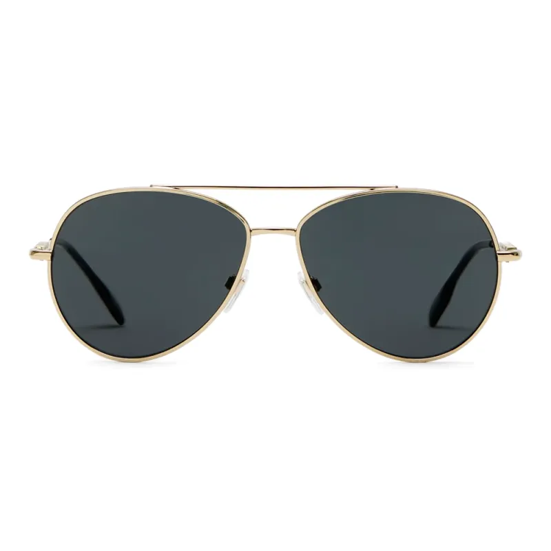 Burberry Pilot-frame Logo-lettering Sunglasses-0