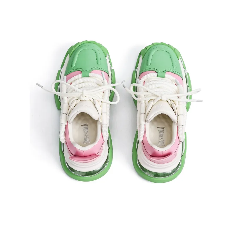 VINYVIOLA Cushioned Wear-Resistant Height Increasing Low-Top Chunky Sneakers Women's-10
