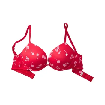 Victoria's Secret PINK 2805 Gathering Style WEAR EVERYWHERE PUSH UP BRA Collection PUSH UP BRA Women's Spicy Pepper Red
