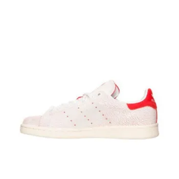 Adidas Stan Smith Cushioning Wear Resistant Low Top Skateboard Shoes Unisex White Red